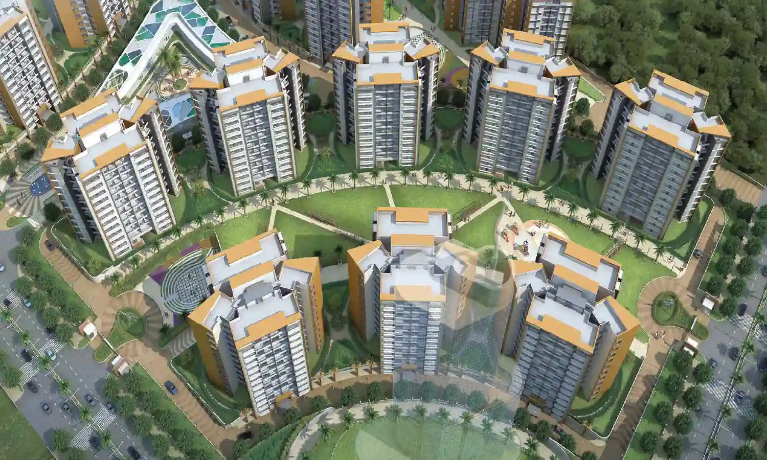 Aerial view of the Pride World City township
